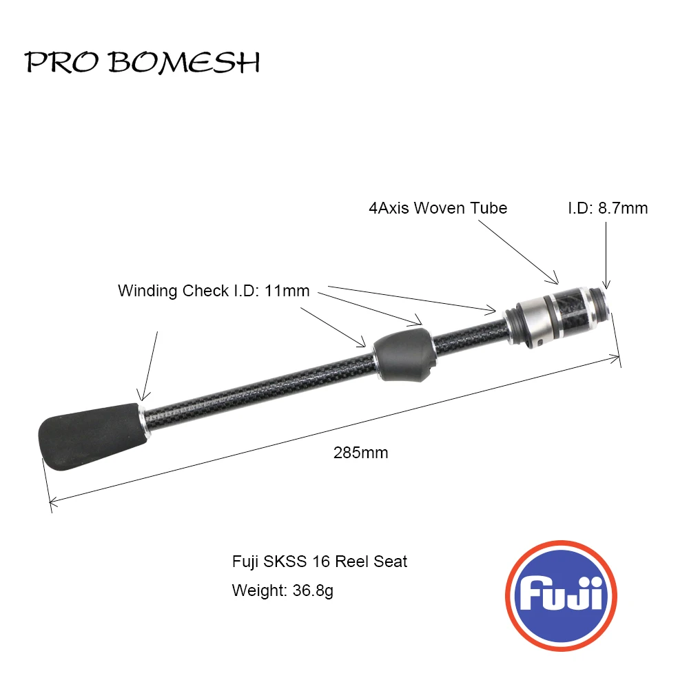 Комплект Спиннинговых ручек Pro Bomesh 36 8 г Fuji SKSS KDPS/ASH для спиннинга - купить по