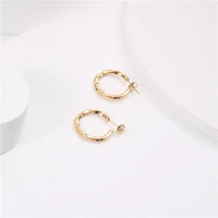 joolim high end pvd plated gold irregularity male and female hoop earring design jewelry wholesale trendy jewerly