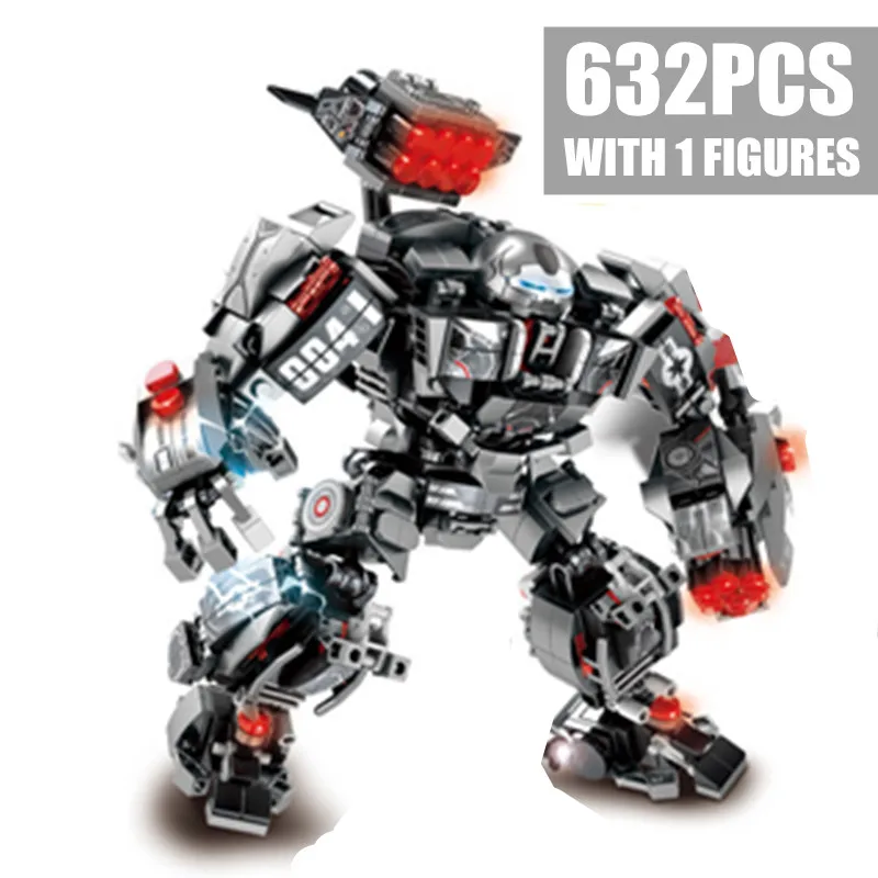 

New Marvel Avengers Ironman Hulkbuster Iron Man War Machine Hulk Starks Figures Model Building Block Bricks Boy Kid Gift Toy