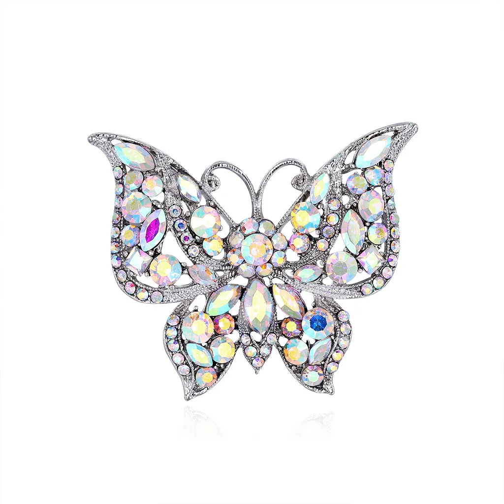 

New Retro Butterfly Alloy Diamond Brooch With Exaggerated Personality And Creative Animal Corsage