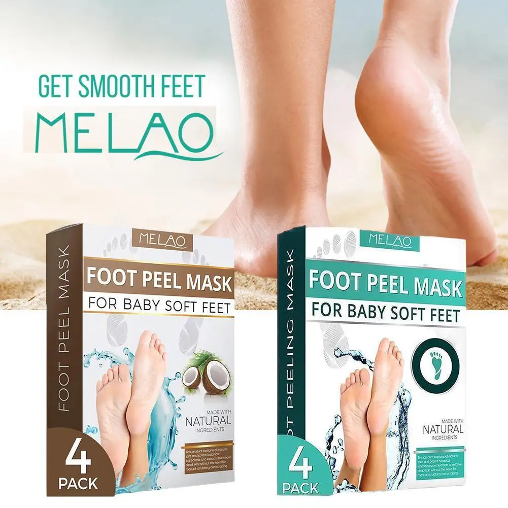 

4Pcs/bag Exfoliating Foot Mask Socks For Pedicure Socks For Feet Peeling Foot Mask Health Care Skin Care Feet Dead Skin Removal
