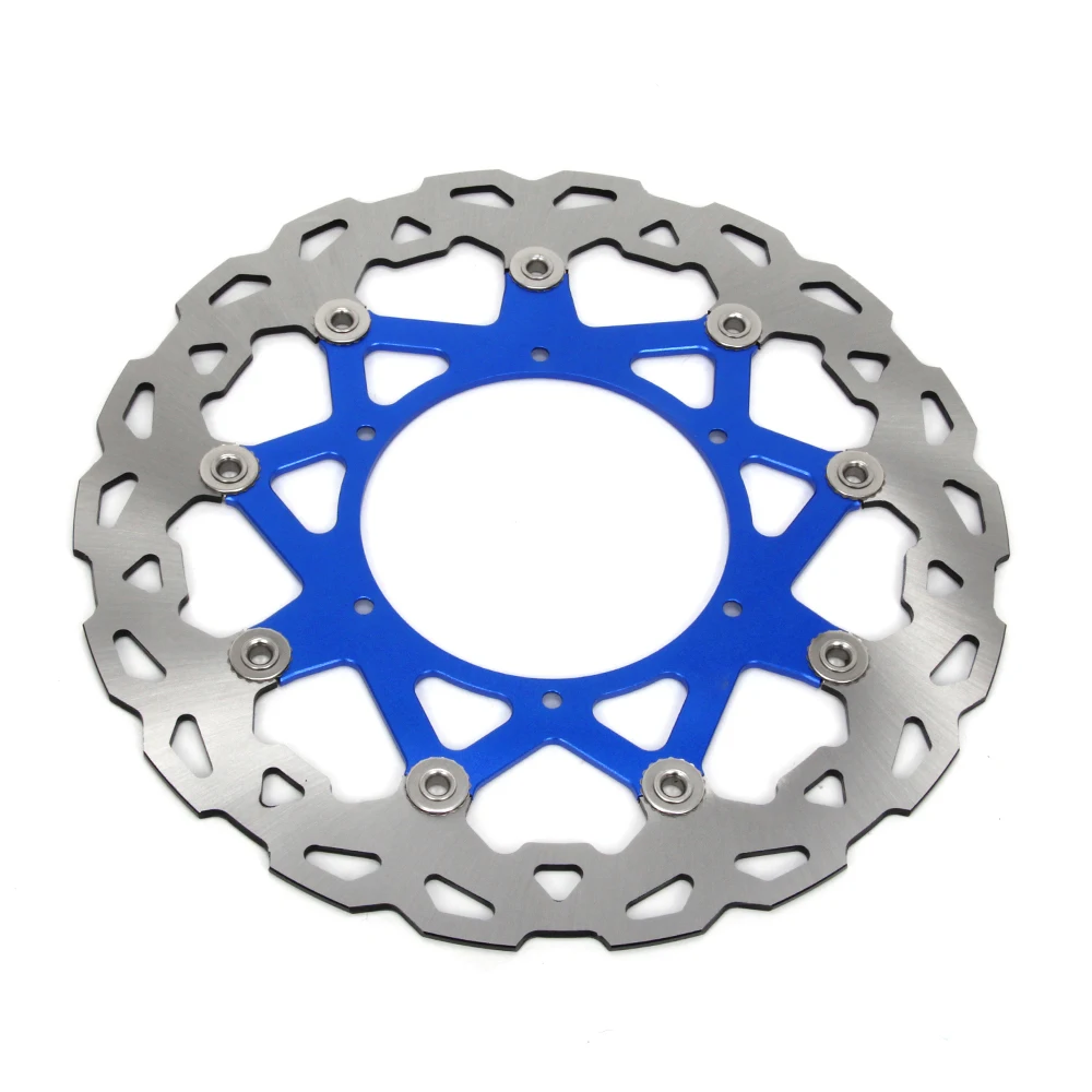 Синий 320MM Floating Wavy Brake Discs Rotor For YAMAHA WR250 YZ250 WR250F YZ250F WR426F YZ426F WR450F YZ450F WR YZ WRF YZF 250 426 450 - Цвет: Синий