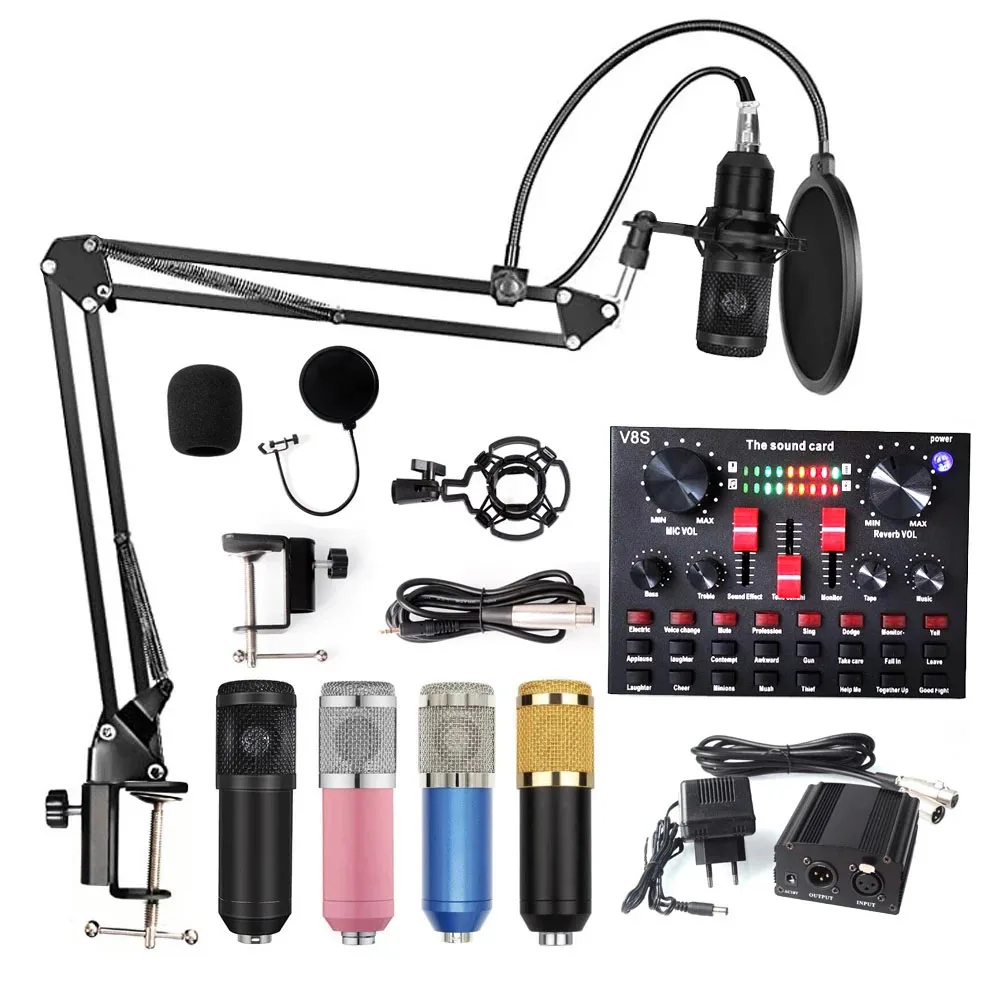 Беспроводной конденсаторный микрофон BM800 микшер с подставкой для аудио диджея