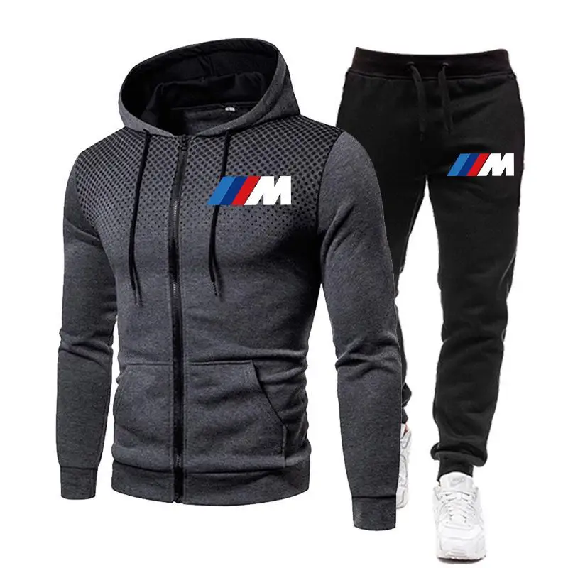

Zipper Hooded Sweatshirt Men Fashion BMW Spring Casual Patchwork Fleece Warm Hoodies Sweatshirts Male Streetswear Coat Jackets