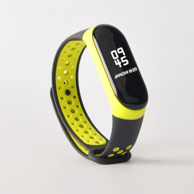 Силиконовый ремешок на запястье для Xiaomi Mi Band 4 3 10 цветов двойной сменный часов