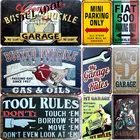 Douladou пластина My Garage My Rules, винтажный металлический жестяной знак, настенное украшение для бара, паба, плакат в стиле ретро, плакат 30*20 см