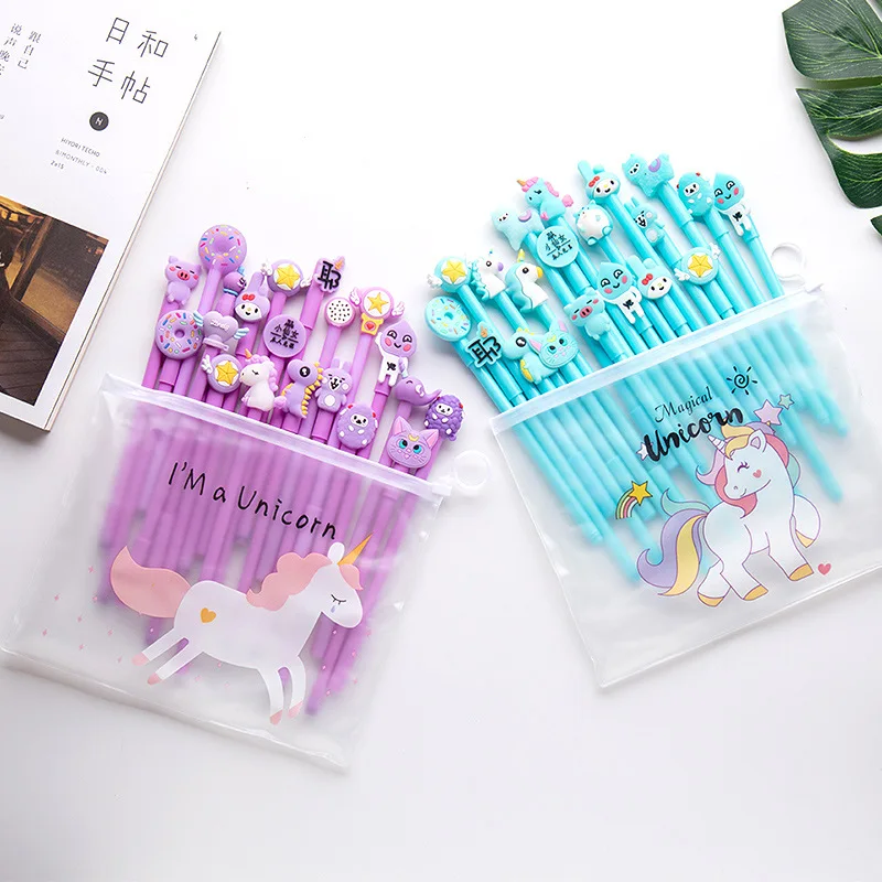 

20Pcs/Set Cartoon Unicorn Pen Kawaii Gel Pen Cute Stationery School Supplies Gel Ink Pens School Office Suppliers For Kids Gifts