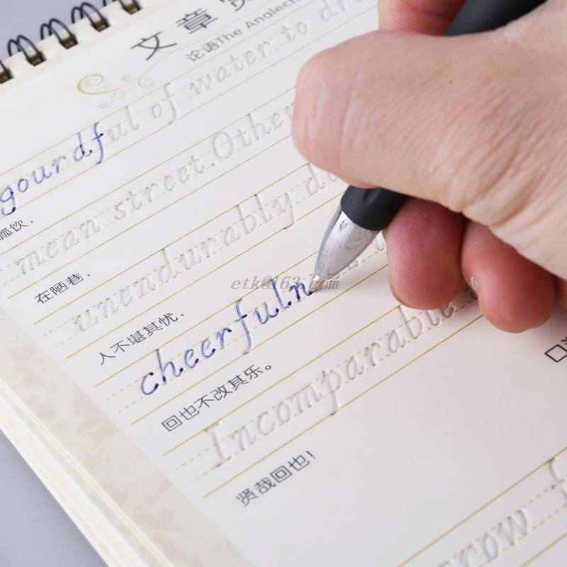 3D многоразовые паз итальянский Курсив английская каллиграфия почерк авторская