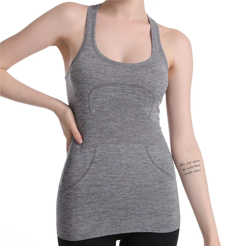 Профессиональные Бесшовные облегающие топы для йоги красивая спина спортивные