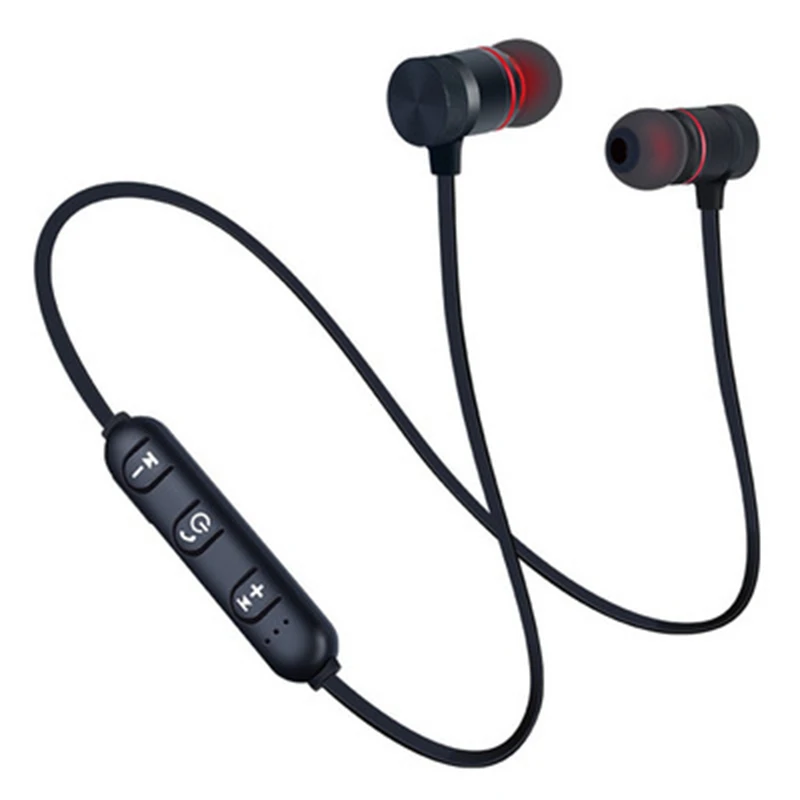 

Спортивные Bluetooth-наушники с шейным ободом, магнитные беспроводные наушники, стереонаушники, музыка с микрофоном для смартфонов, черные