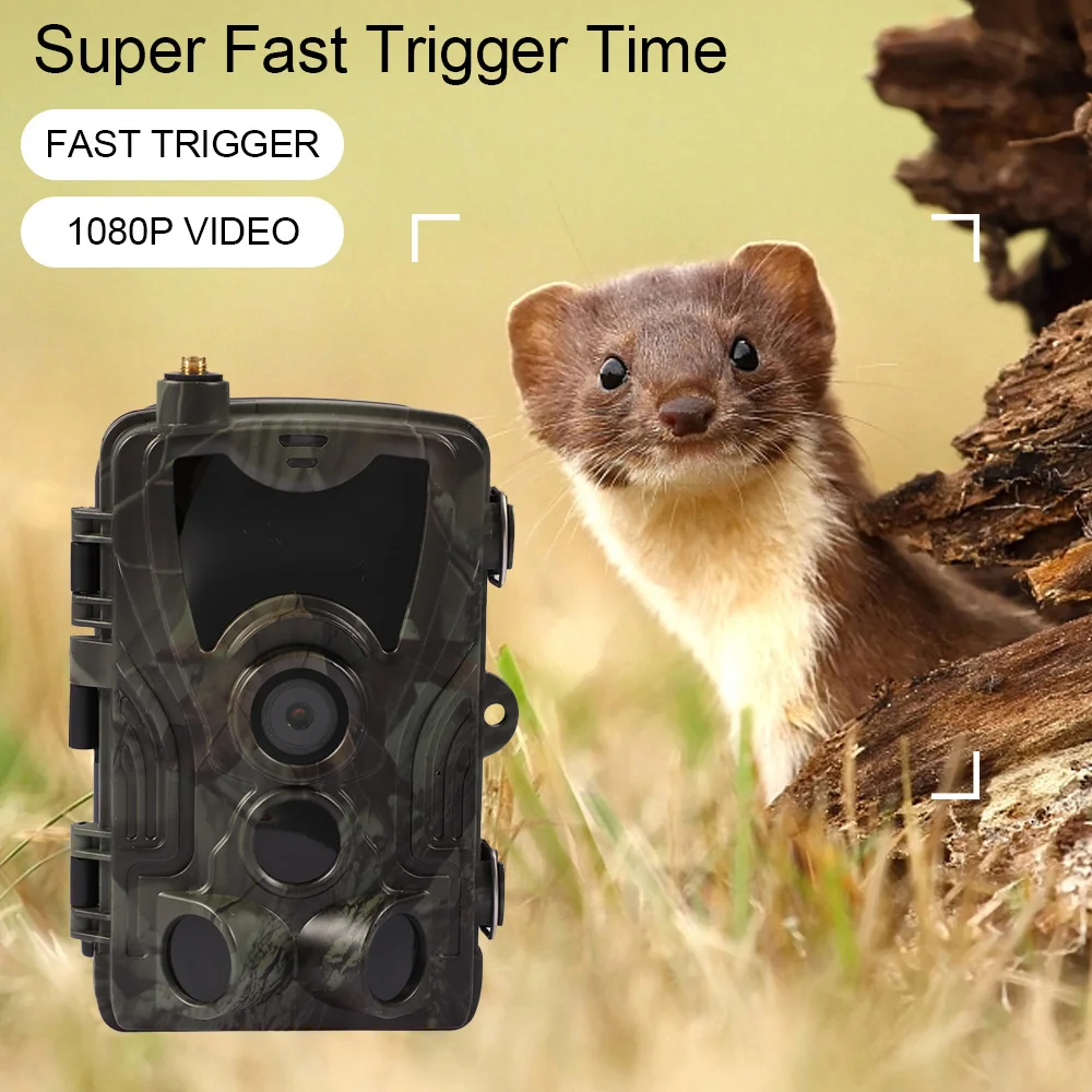

Фотоловушка HC-801pro охотничья камера 4G/3G/2G 16MP IP66 0,3 s 940nm IR LED
