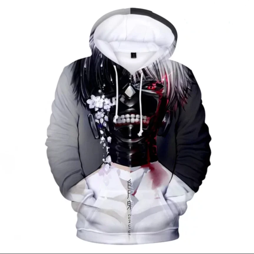 

3D Print Hoodies Tokyo Ghoul Hoodies New Fashion Funny Hoodies and Sweatshirts Men Women Tops Tokyo Ghoul Harajuku Spring/autumn