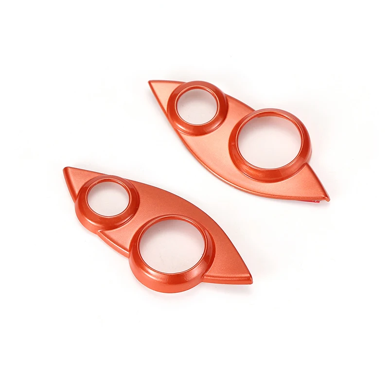Orange 2pcs Кнопка включения рулевого колеса, Кнопка Аудио круиз-контроля, наклейка, Накладка для SMART Fortwo 453 forfour 451, автомобильные аксессуары - Название цвета: Orange 2pcs
