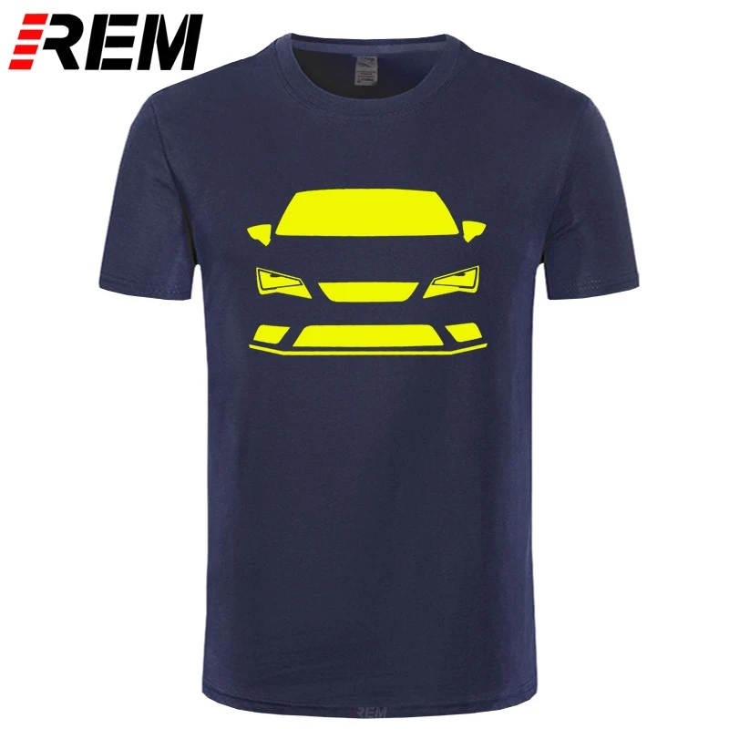 Рем Новая летняя мужская футболка Camiseta Blanca Seat Leon Fr cupra горячая распродажа |