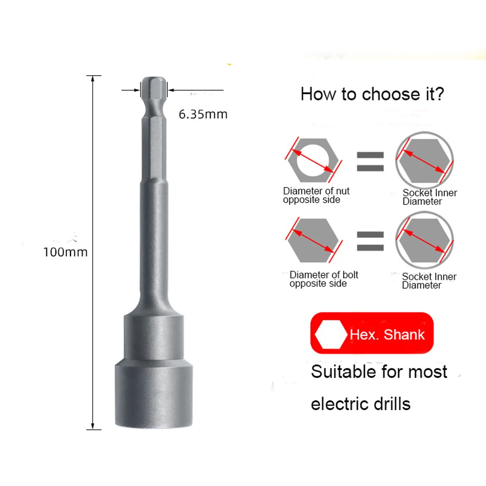 6 мм-19 мм шестигранный хвостовик втулка для сопла насадка гайки переходник