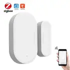 Беспроводной смарт-датчик двери Zigbee 3,0 Tuya, детекторы открытиязакрытия двери, домашняя сигнализация, совместимая с Alexa Google Home Smart Home