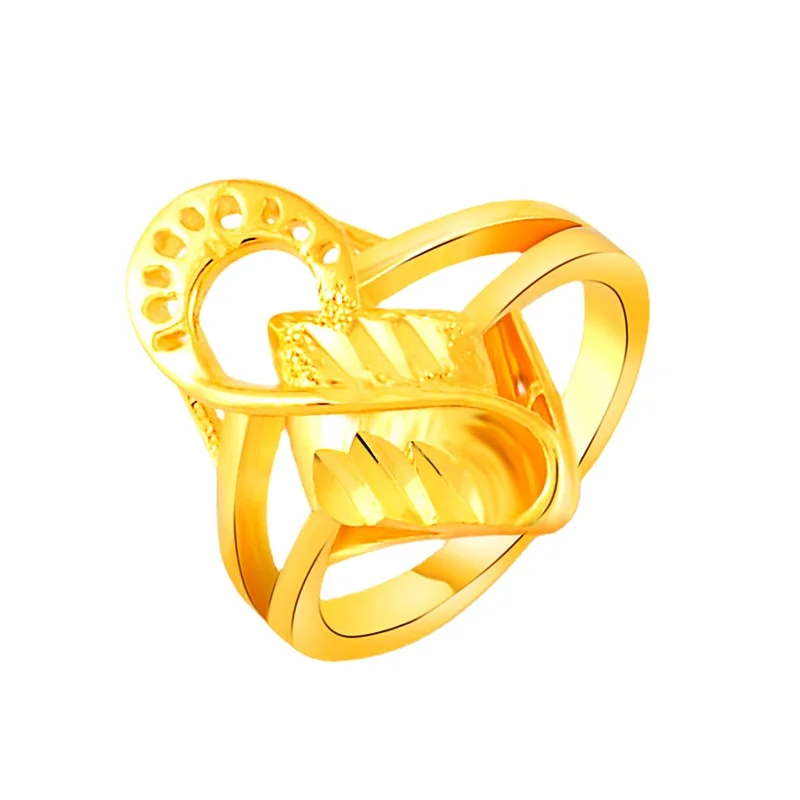 Hot New 2018 Fashion Gold Rings 24k Color Trendy Jewelry For Women Wedding Party Wholesale Promotions JR061 | Украшения и