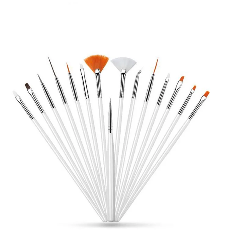 Набор кистей для ногтей 15 шт./компл. гелевые щетки полировки гелевая ручка