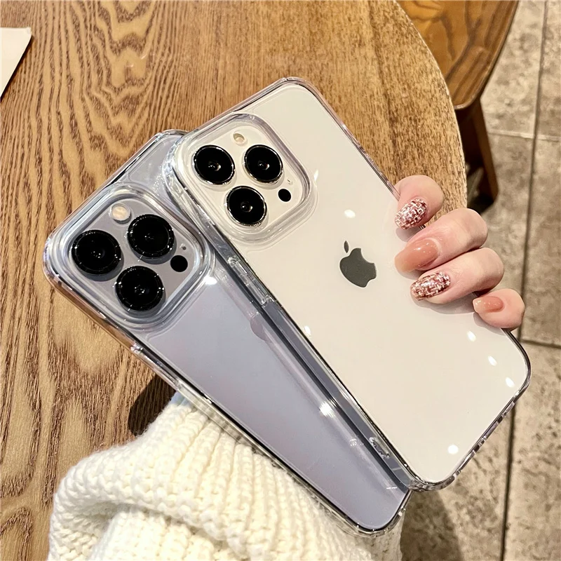 

Роскошный Ударопрочный силиконовый чехол из ТПУ для телефона iphone 13 12 Pro 11 Pro Max X XR 7 8 Plus SE, прозрачный защитный чехол для мужчин и девочек