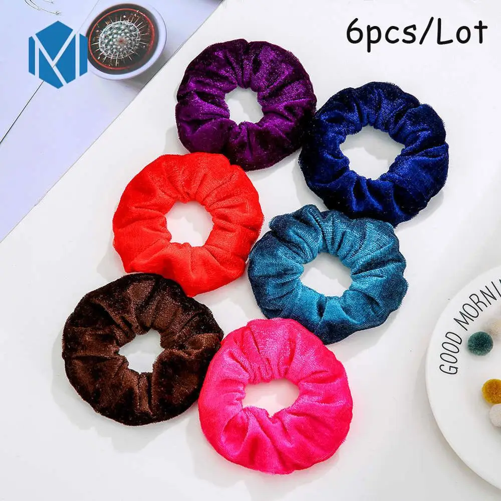 6PCS-B M MISM 11 шт. винтажные леопардовые бархатные резинки для волос для женщин и девочек, шелковые эластичные полосы обруча для волос, набор модных аксессуаров для волос - Цвет: 6PCS-B
