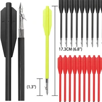 612pcs 6 8barbed fishing bolts plastic shaft fishing xbow bolt for crossbow 50 to 130 pounds blackyellowred