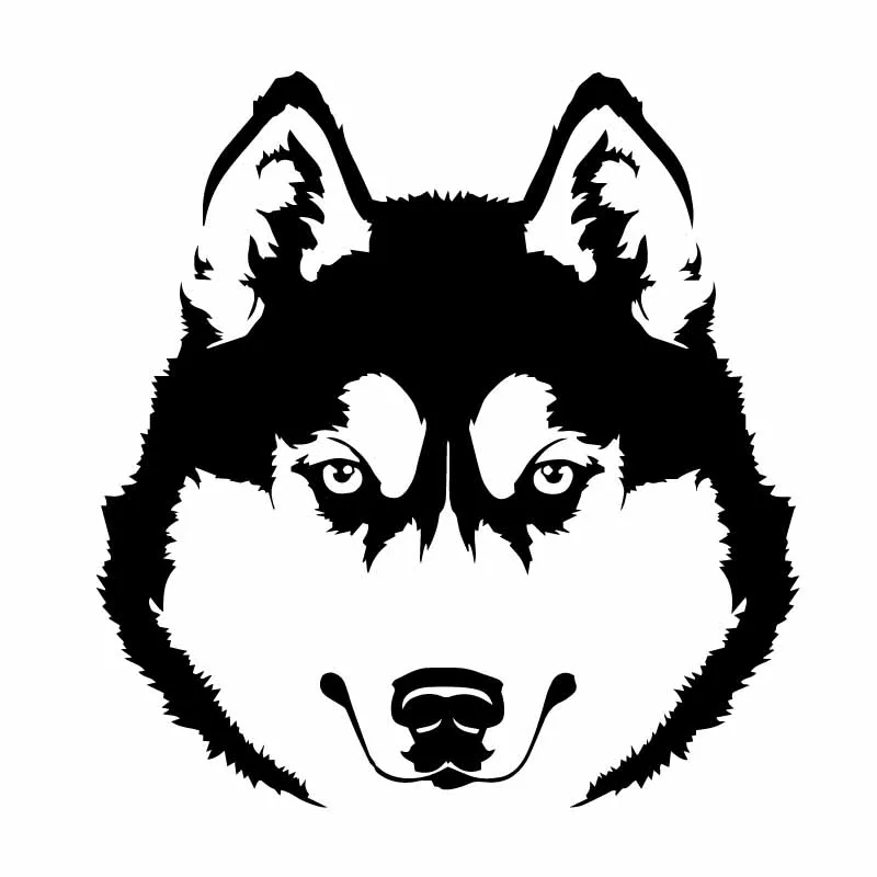 DAWASARU Husky Head собака животные наклейки для автомобиля художественная роспись