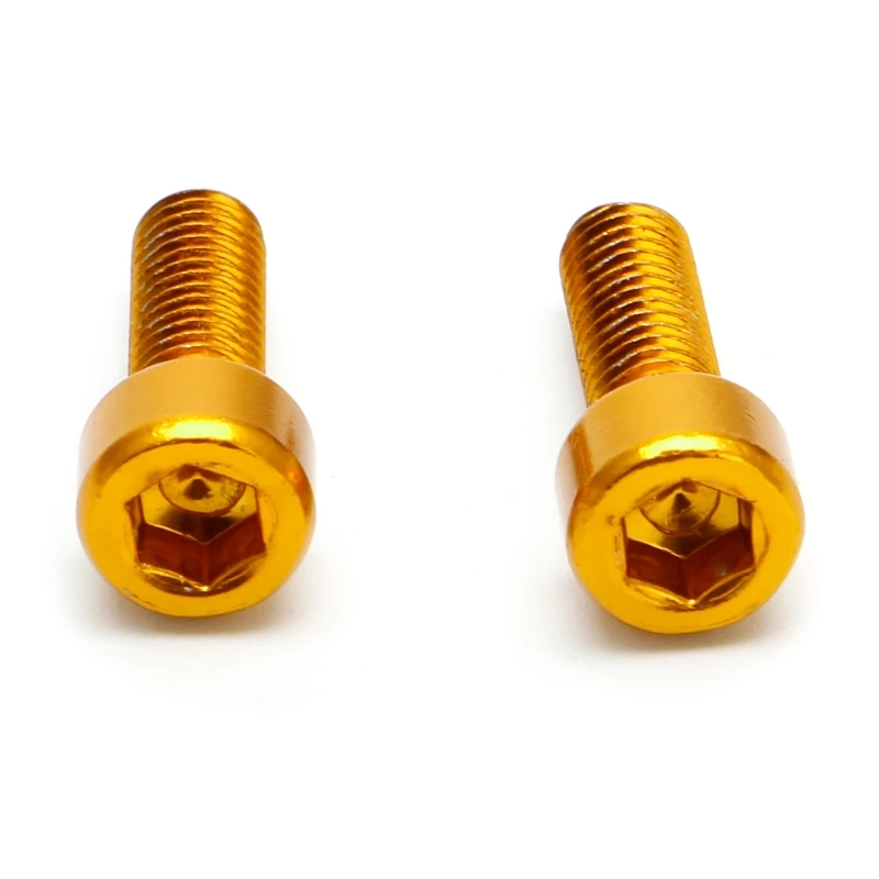 1 Pair Bike Water Bottle Cage Bolts M5 Aluminium Alloy Hex Socket Tapping Screws | Спорт и развлечения