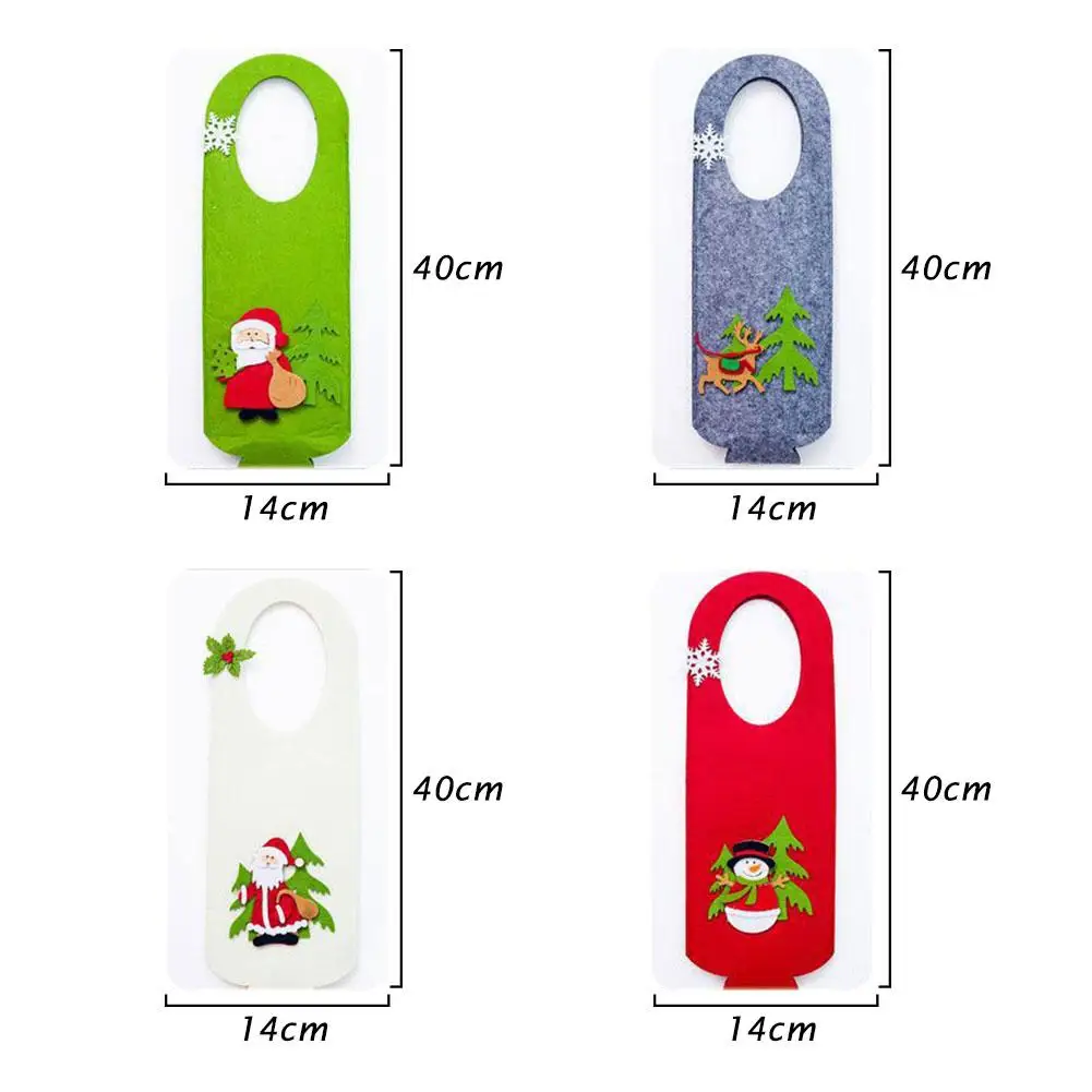 Рождественская крышка для бутылки с красным вином мультяшный Войлок винная