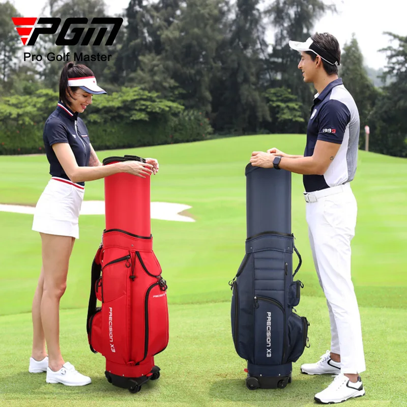 Retractable !Send Rain Cover Pgm Patented Golf Bag Air Carrier Package Golf Standard Bag Men Women with Brake Universal Wheel