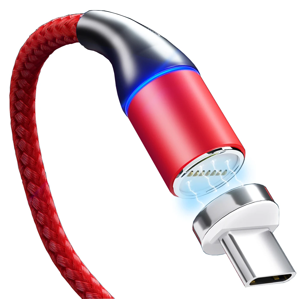 

Magnetic Cable USB Type C For Sumsung Cable 1M2M 3AFast Charging Wire Magnet Charger Xiaomi Huawei Oppo OnePlus Phone Cable