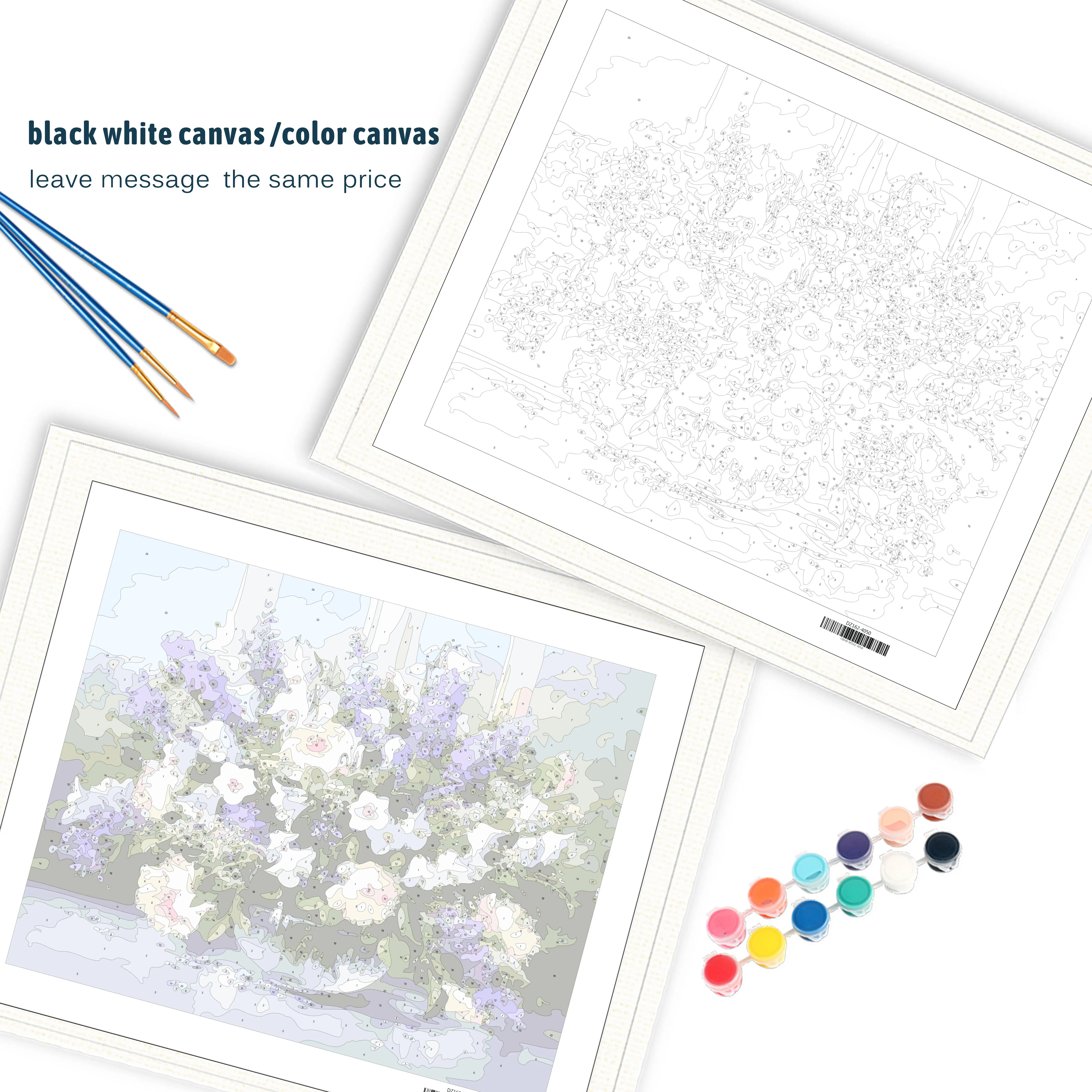 Безрамное акриловое изображение лаванды DIY Набор для рисования по номерам