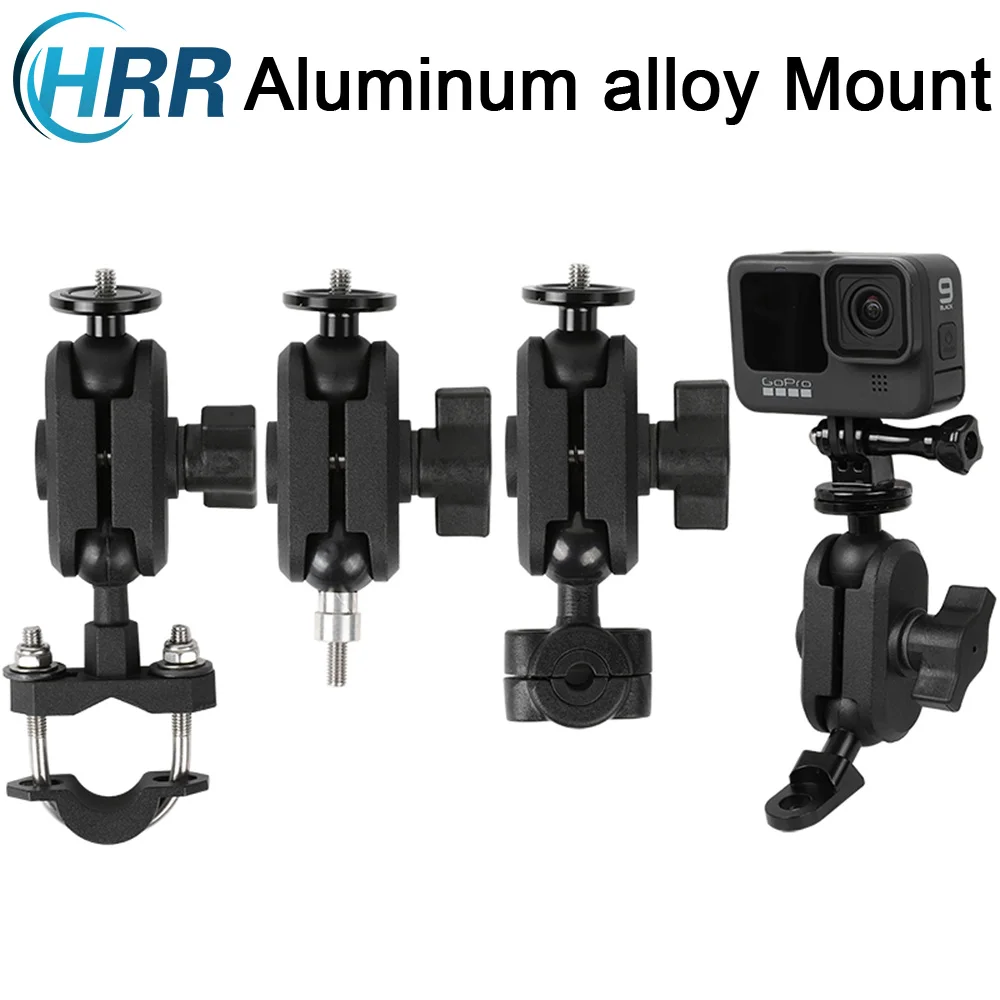 

HRR 1 Inch Ballhead Adapter Holder Motorcycle Handlebar Base Rearview Mirror Mount for Gopro 10 Insta360 Camera RAM Ball Mount