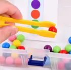 Обучающая игрушка Монтессори для детей, развивающая игрушка с бусинами и клипсой для обучения мелкой моторике