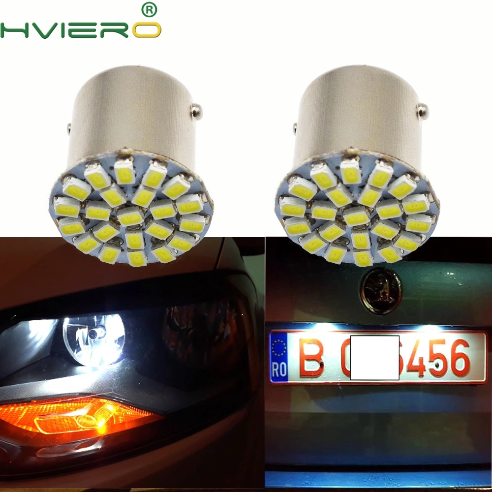 2X 1157 BAY15D 1156 BA15S 3014 1206 22SMD Белый тормозной Поворотный Светильник автомобильная