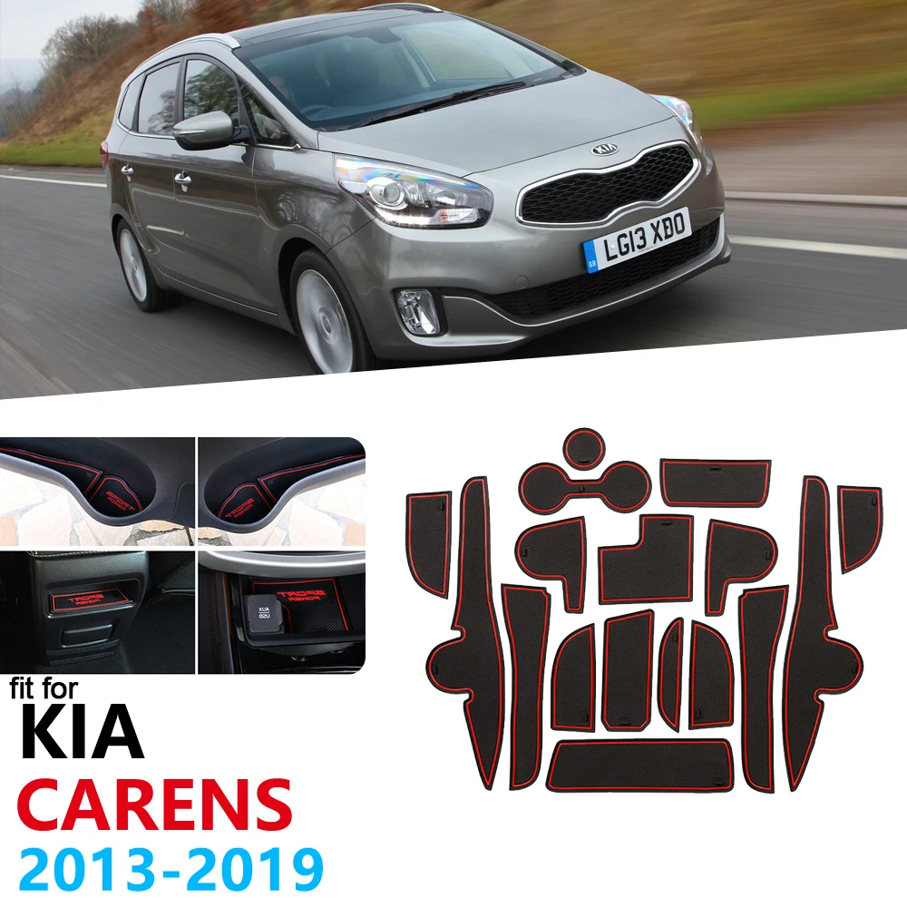 Противоскользящий резиновый подстаканник со слотом для ворот KIA Carens 2013 2014 2015 2016