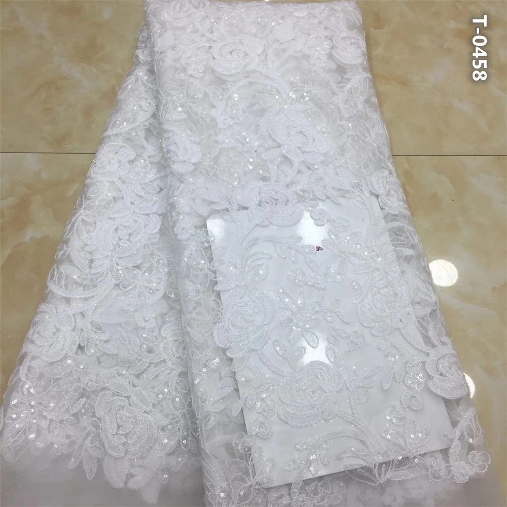 Новинка Белая французская Тюлевая кружевная ткань 2020 высококачественное