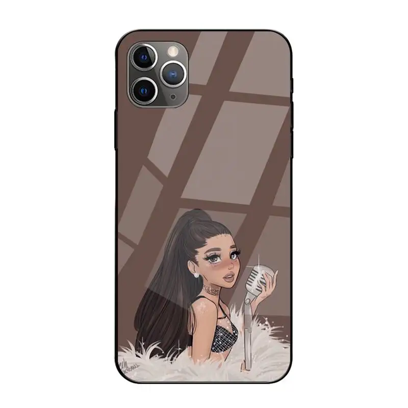 

Cartoons Ariana Grande Phone Case Tempered Glass For Iphone6plus 6S 7 7plus 8 X XS XSmax XR 11 12 Pro Max 12mini