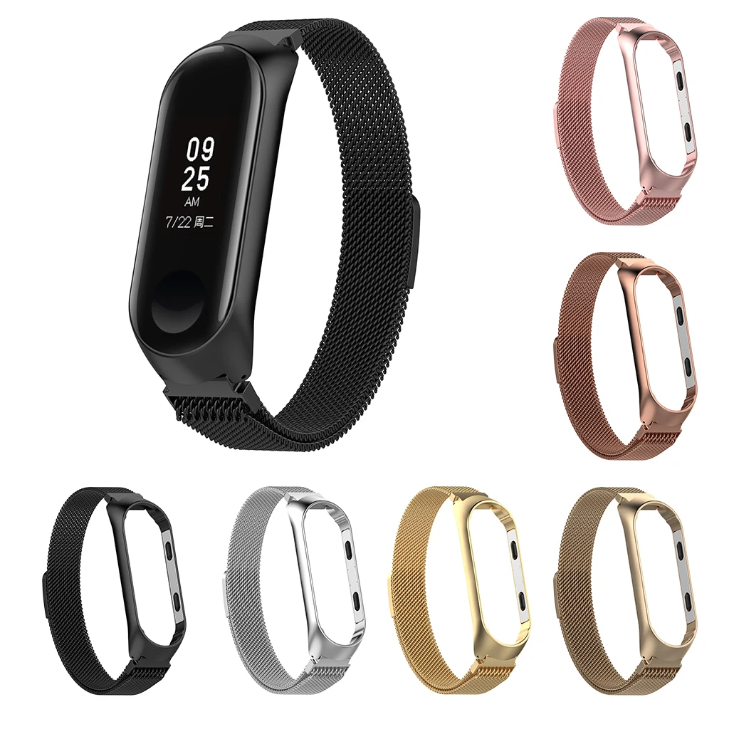Сменный фитнес-браслет из нержавеющей стали спортивный браслет для Xiaomi Mi Band 3 4 |