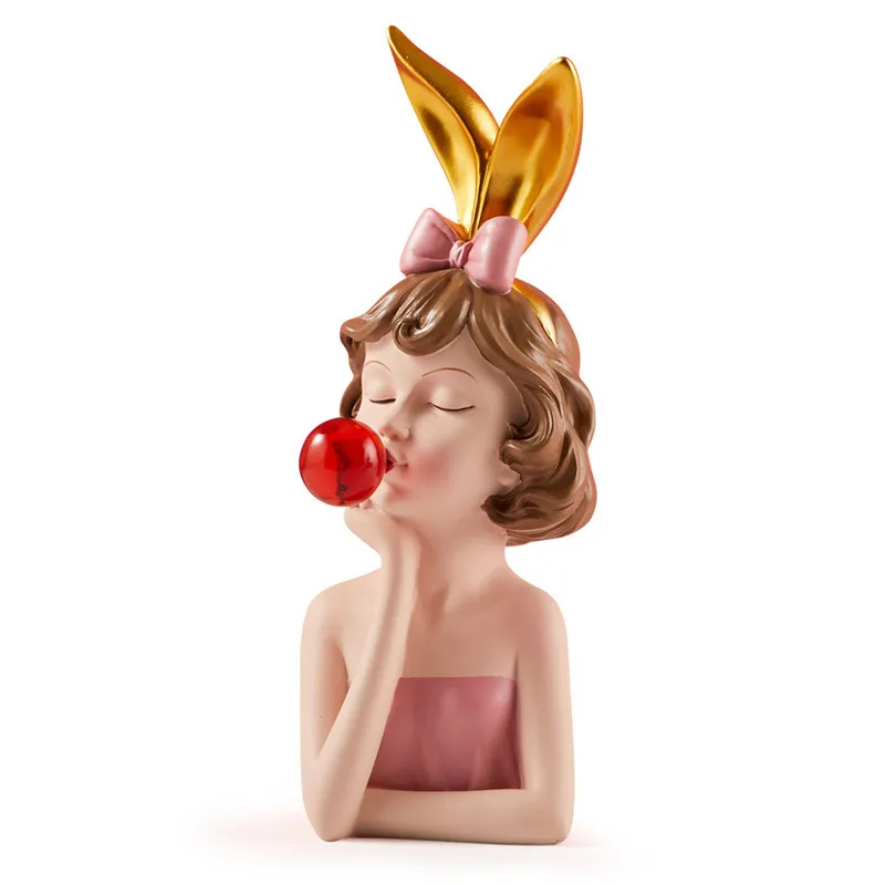 

Moden Gorgeous Girl Resin Art Statue Gift Fairy Accessories Fashion Style Sculpture Ornaments Home Decoration Tabletop Figurines