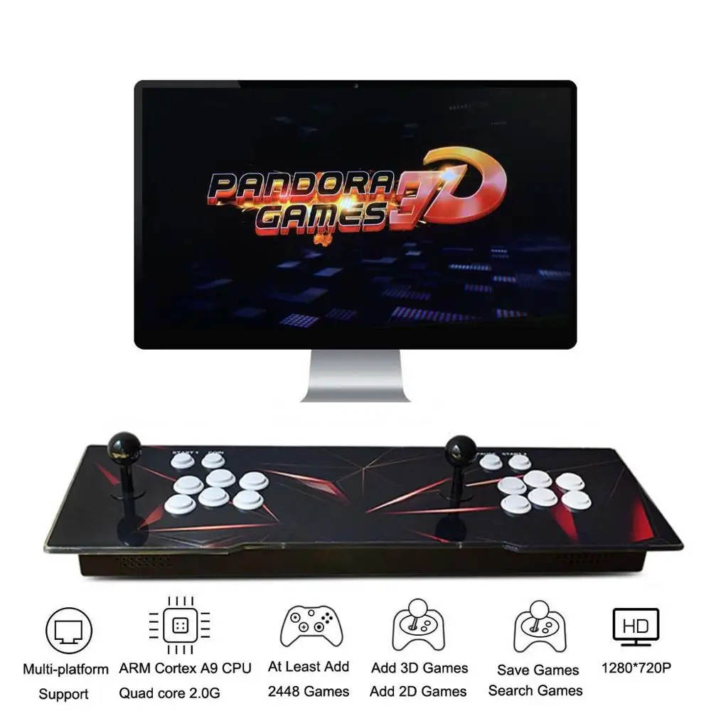 Transformers 3D Pandora Games аркадная консоль, 2448 игр, добавить больше игр, поиск/сохранение/скрытие/удаление игр, 1280x720 P, мультиплееры онлайн - Цвет: Transformers