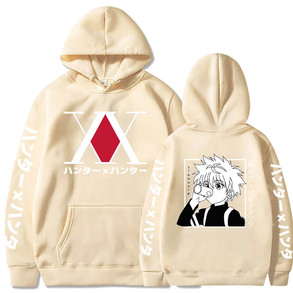 Толстовка с капюшоном Hunter X Killua в японском стиле аниме пуловер принтом топ