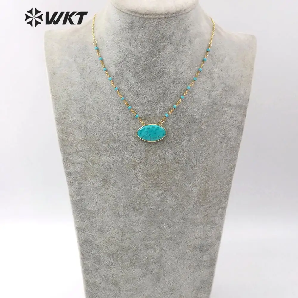 WT-N1168 WKT опционально несколько цветов изящная Подвеска из камней модное ожерелье