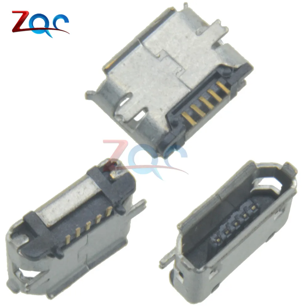 10 шт. 5 контактный разъем Micro USB Type B 5P 5Pins порт разъемов печатная плата|board connector|board