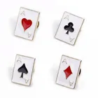 Брошь с эмалью мужская, ювелирная брошь на булавке, для женщин и мужчин, лацкан, аксессуары для игральных карт, металлический покерный набор, 2021 булавок