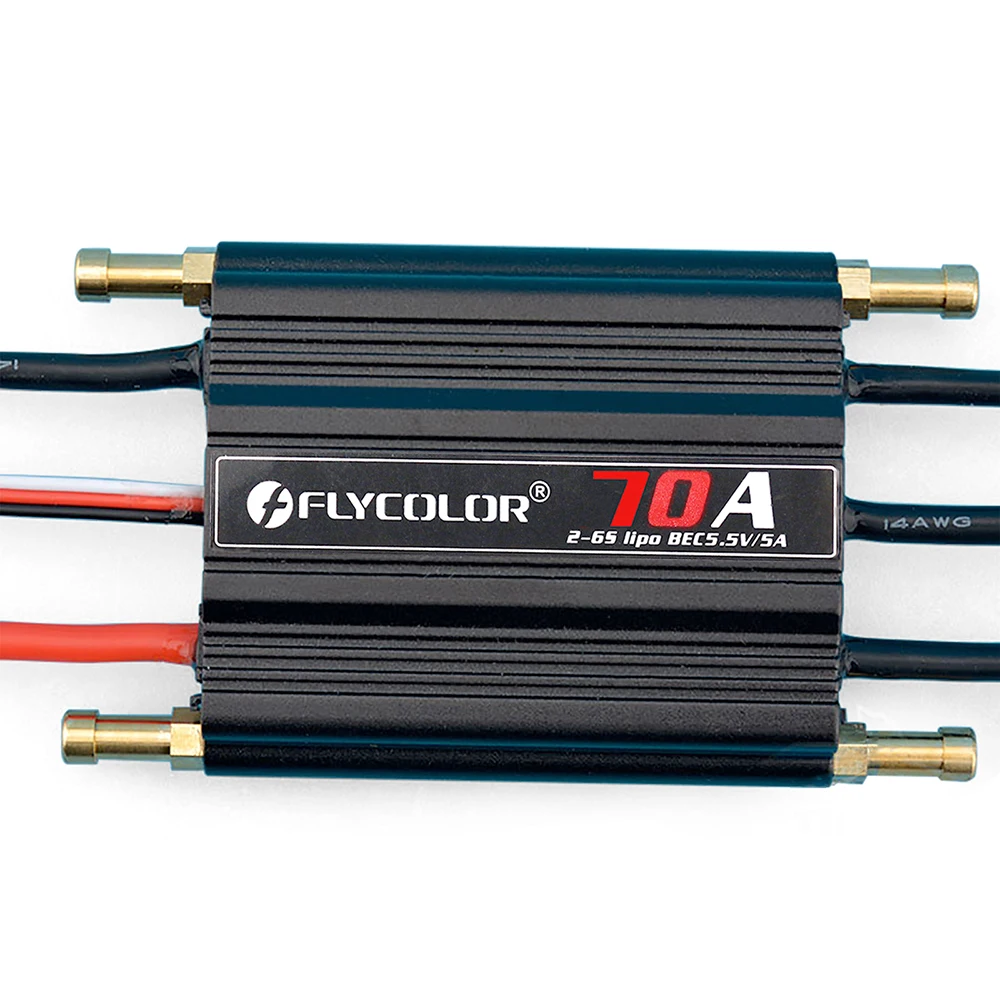 Flycolor-controlador de velocidad sin escobillas para barco a control remoto, 50A/70A/90A/120A/150A, soporte ESC 2-6S BEC 5,5 V/5A, para modelo de barco a control remoto-3