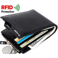 the new anti magnetic rfid mens short wallet pu leather coin purse new bi fold slim credit card passport storage wallets