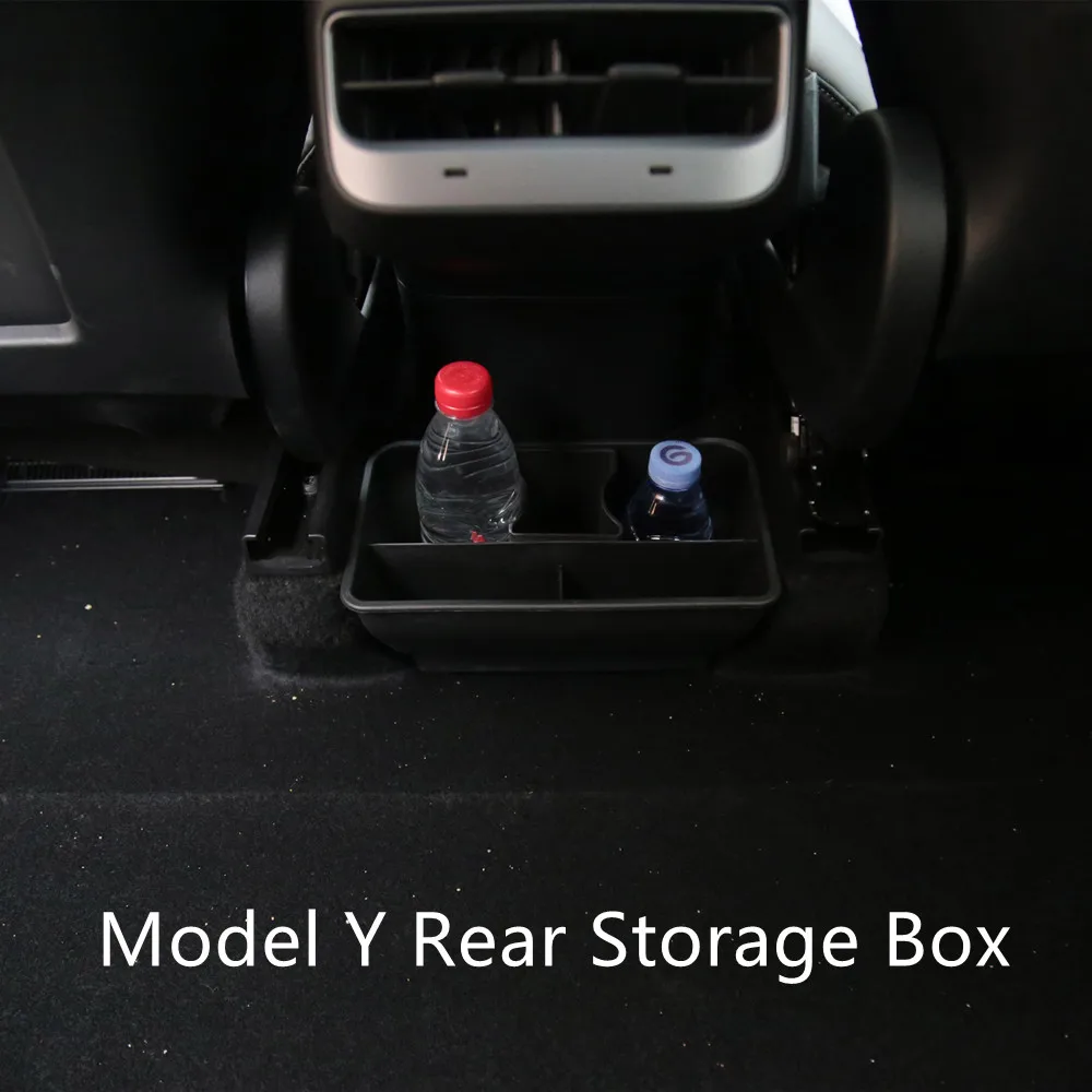 For Tesla Model Y Rear Storage Box Model Y Armrest Box Storage Box Interior Modification Car Accessories Interior