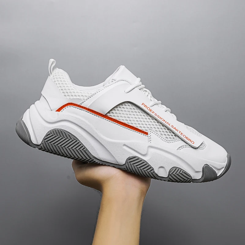 Кроссовки мужские на шнуровке дышащие плоская подошва Повседневная Уличная