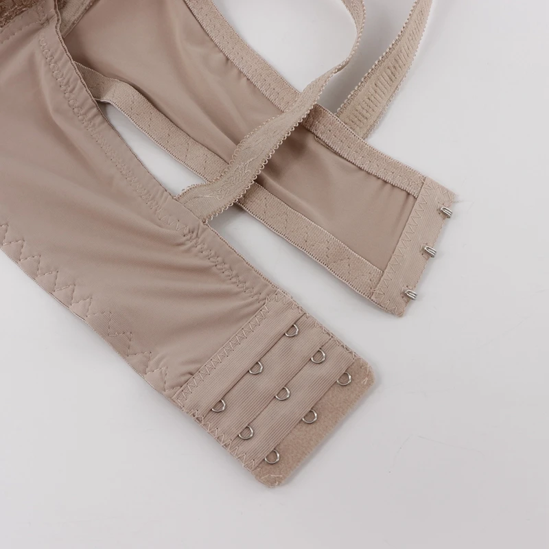 

Trufeeling Bow Bras Floral Embroidered Bras Lace Trim Bra 85D-110D Big Size Women Underwear Non-Padded Minimizer Brassieres