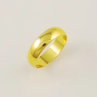 sale at a loss never fade factory original rings wedding party 24k gold gloss rings for women and men simple couple rings